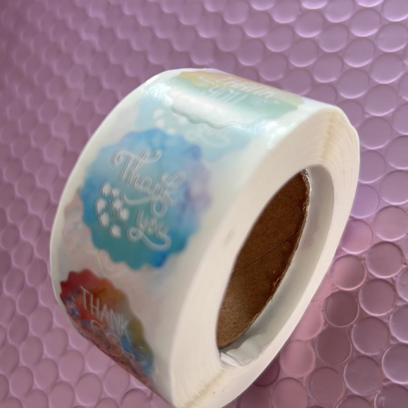 2/25$ 500 pcs Thank You Stickers 1" inch (8 Designs) - Picture 10 of 11